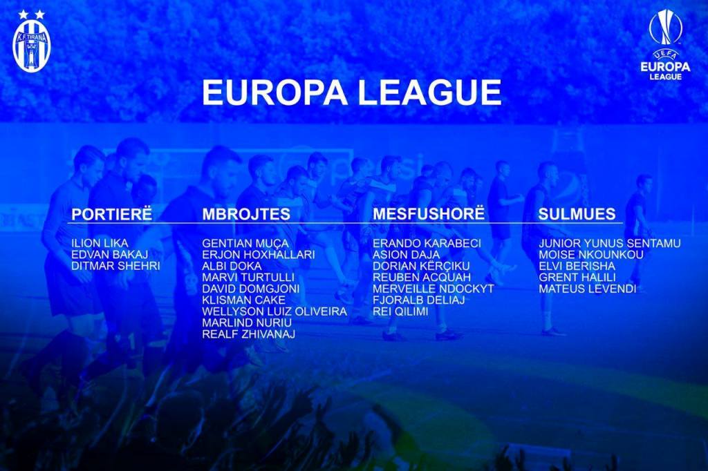 Lista zyrtare e Tiranës në Europa League, largime të bujshme dhe dy blerje "të panjohura”