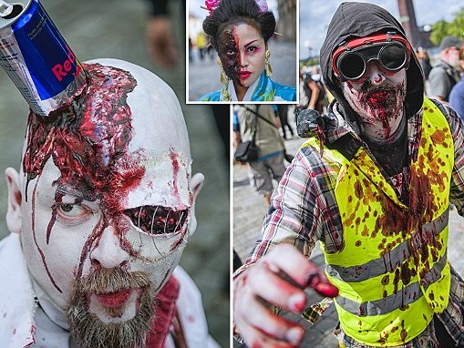 FOTO-GALERI/ Marshimi horror “Ecja e Zombit” në Suedi, ja fotot e frikshme