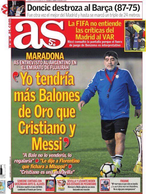 Maradona: Bale nuk do ta shisja por do ta dhuroja, Cristiano është i jashtëzakonshëm