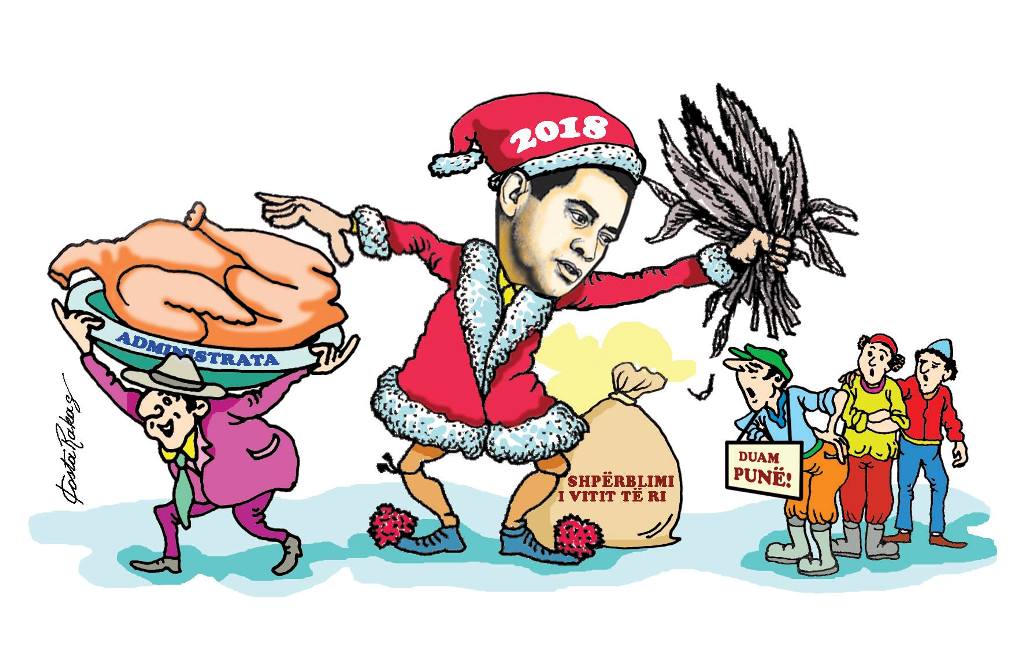 Karikatura e ditës në Albanian Free Press nga Kosta Raka (15 dhjetor 2017)