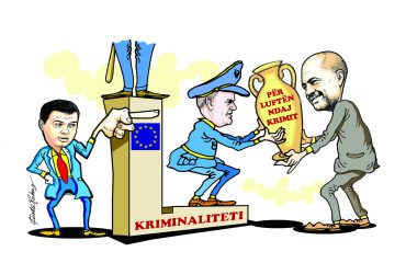 Karikatura e ditës në Albanian Free Press nga Kosta Raka (16 Tetor 2018)